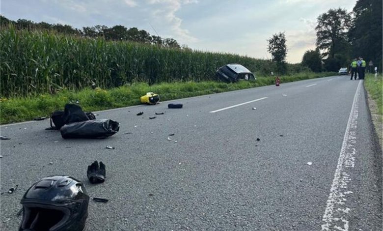 Schwerer Verkehrsunfall auf der K53: Motorradfahrer stirbt bei Kollision