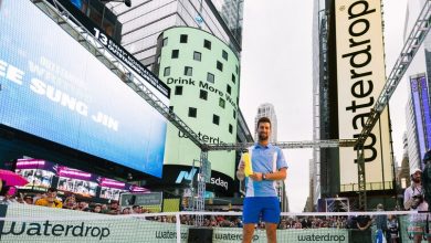 Novak Djokovic und waterdrop setzen auf dem Times Square ein Zeichen für Nachhaltigkeit