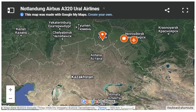Airbus A320 von Ural Airlines vollführt Notlandung in Weizenfeld