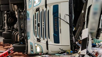 Schwerer Lkw-Unfall auf der Schiersteiner Brücke: Verkehrsbehinderungen und hoher Sachschaden