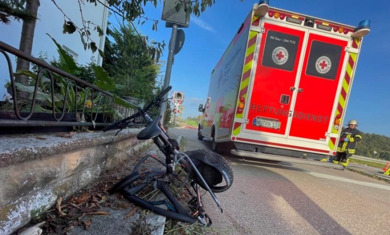 Erneuter Unfall am Bahnübergang Gerlenhofen: 18-Jähriger Radfahrer von Zug getroffen