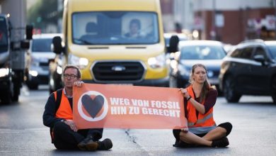 Massive Straßenblockaden durch Klima-Aktivisten in Berlin